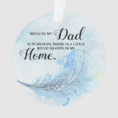 Blue Feather | himmlischer Weihnachtsbaum Ornament (Vorderseite)