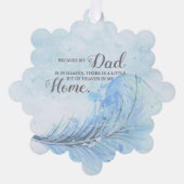 Blue Feather | himmlischer Weihnachtsbaum Ornament Karte (Vorderseite)