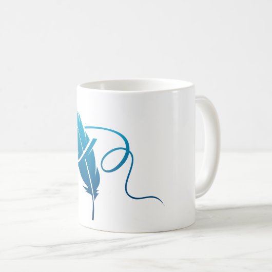 Blue feather kaffeetasse (VorderseiteRechts)