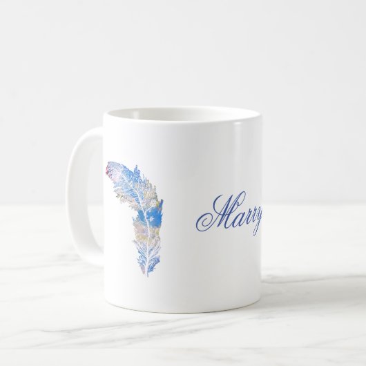 Blue Feather Kaffeetasse (Vorderseite Links)