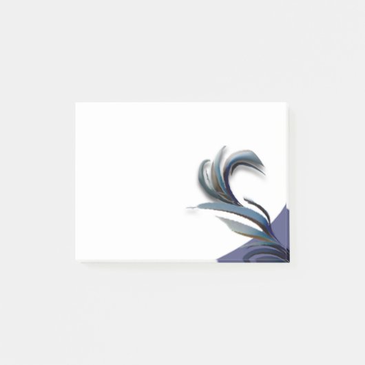 Blue Feather Post-it® Notes Post-it Klebezettel (Vorderseite)