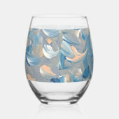 Blue Feather Weinglas Ohne Stiel (Rechts)