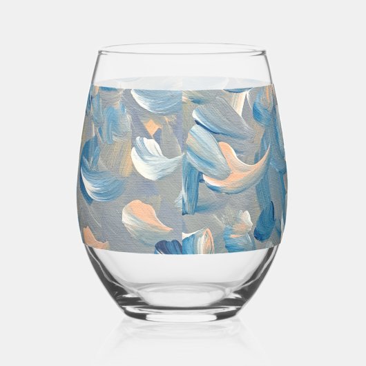 Blue Feather Weinglas Ohne Stiel (Rechts)