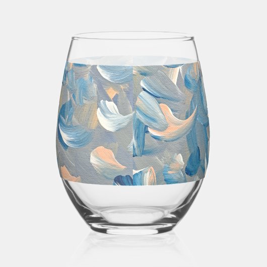 Blue Feather Weinglas Ohne Stiel (Links)