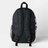 Blue Feathers and Black Ravens Backpack Bedruckter Rucksack (Rückseite)
