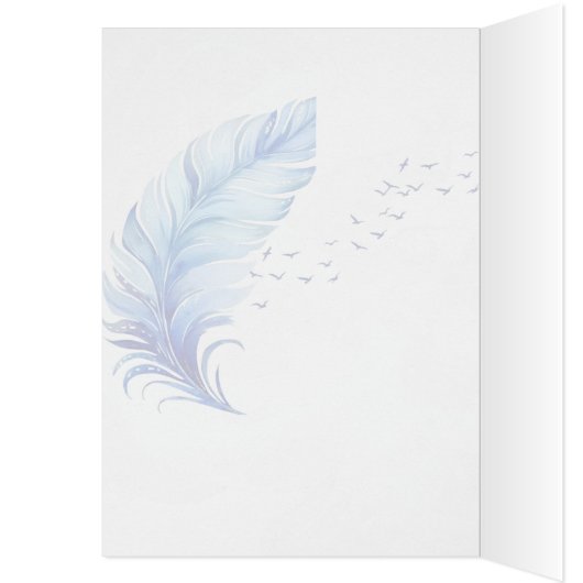 Blue Feathers & Birds Flying Twin Loss Beileid (Innen (Links))