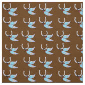 Blue Feathers Horseshoe Fabric Stoff (Muster)