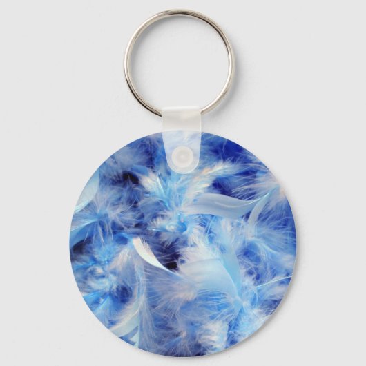 Blue Feathers Key Chain Schlüsselanhänger (Vorderseite)