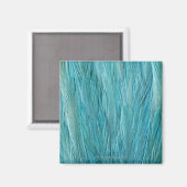 Blue Feathers Magnet (Vorderseite/Rückseite)