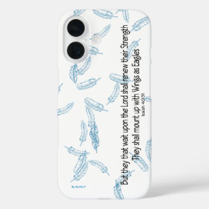 Blue Feathers Rise auf Eagles Wings iPhone Case