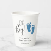 Blue Feet Baby Boy Baby Dusche Pappbecher (Vorderseite)