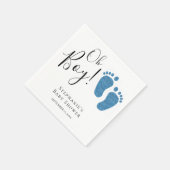 Blue Feet Baby Boy Baby Dusche Serviette (Ecke)