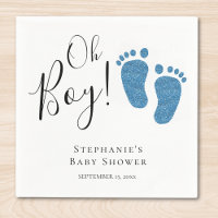 Blue Feet Baby Boy Baby Dusche