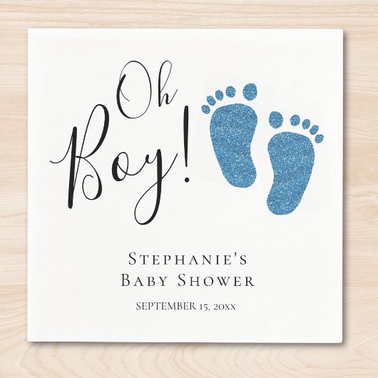 Blue Feet Baby Boy Baby Dusche Serviette