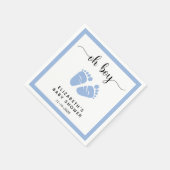 Blue Feet Baby Boy Dusche Serviette (Ecke)
