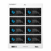 Blue Feet Babydusche-Etikett für die Zwischenablag (Vorne)