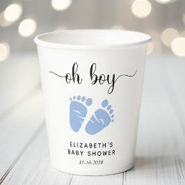 Blue Feet Boy Baby Dusche Pappbecher