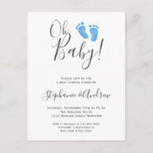 Blue Feet Couples Kinderdusche Einladung Postkarte (Vorderseite)