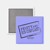 Blue Feisty Magnet (Vorderseite/Rückseite)