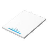 Blue Felt Pen Personalisiert Teacher Note Pad Notizblock (Rotiert)