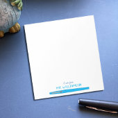 Blue Felt Pen Personalisiert Teacher Note Pad Notizblock