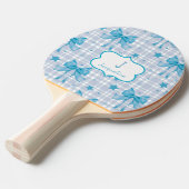 Blue Feminine Coquette Bows Tischtennis Schläger (Vorderseite)