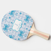 Blue Feminine Coquette Bows Tischtennis Schläger (Seitenansicht)