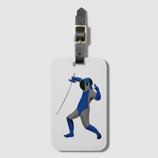 Blue Fencer Gepäckanhänger (Vorderseite Vertikal)
