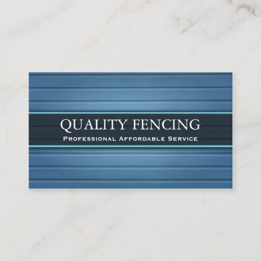 Blue Fencing/Boarding Business Card Visitenkarte (Vorderseite)