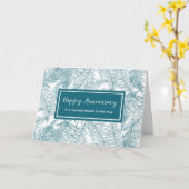 Blue Ferns Anniversary Card Karte (Gelbe Blume)