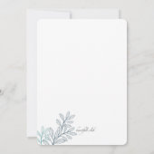 Blue Ferns Foto Einladung (Rückseite)