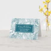 Blue Ferns Son in Law Birthday Karte (Gelbe Blume)