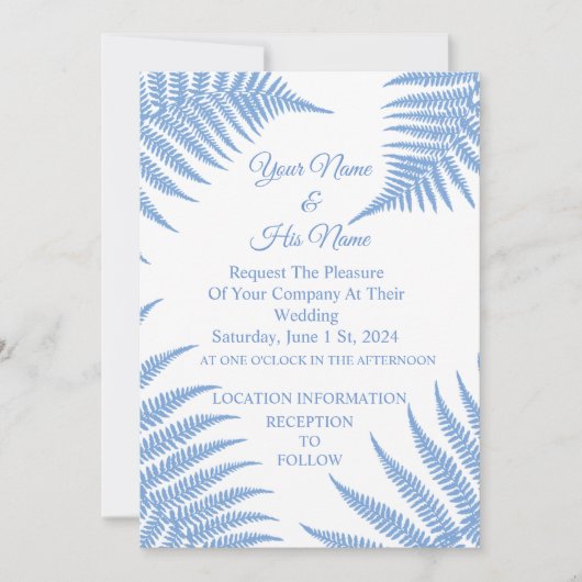 Blue Ferns Thunder_Cove Einladung (Vorderseite)