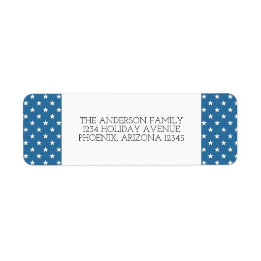 Blue Festivals Stars Holiday Address Labels (Vorne)