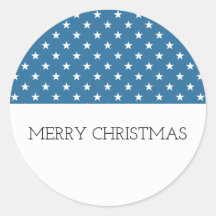 Blue Festivals Stars Holiday Stickers