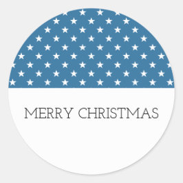 Blue Festivals Stars Holiday Stickers