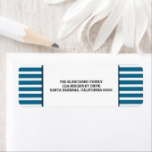 Blue Festivals Stripes Holiday Labels (Insitu)
