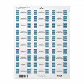 Blue Festivals Stripes Holiday Labels (Vorne)