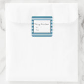 Blue Festivals Stripes Holiday Stickers (Tasche)