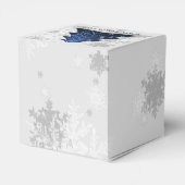 Blue Festive Christmas Tree Favor Box Geschenkschachtel (Rückseite)