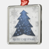 Blue Festive Christmas Tree Keramik Ornament Aus Metall (Links)