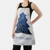Blue Festive Weihnachtsbaum All-over Print-Schürze Schürze (InSitu)
