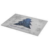 Blue Festive Weihnachtsbaum Cutting Board Schneidebrett (Ecke)