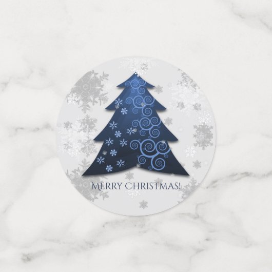 Blue Festive Weihnachtsbaum Table Confetti Konfetti (Klein Vorderseite)