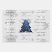 Blue Festive Weihnachtsbaum Wrapping Paper Sheets Geschenkpapier Set (Vorderseite 3)