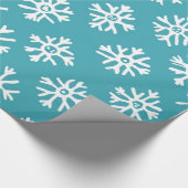 Blue Festive Weihnachtsmuster Wrappi Wrapping Geschenkpapier (Ecke)