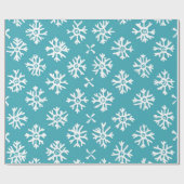 Blue Festive Weihnachtsmuster Wrappi Wrapping Geschenkpapier (Flach)