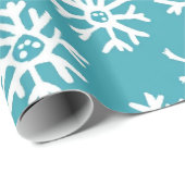 Blue Festive Weihnachtsmuster Wrappi Wrapping Geschenkpapier (Rolleneckpunkt)