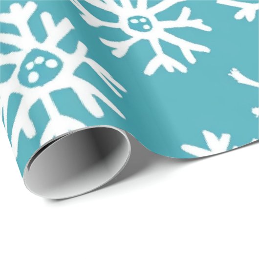 Blue Festive Weihnachtsmuster Wrappi Wrapping Geschenkpapier (Rolleneckpunkt)