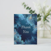 Blue Ffließen Abstrakt Dankeschön Card Postkarte (Stehend Vorderseite)